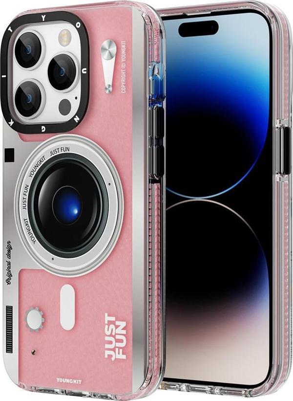 Youngkit iPhone 14 Pro Uyumlu Kılıf Magsafe Şarj Özellikli Lens Figürlü Art Film Serisi Kapak - Image 1