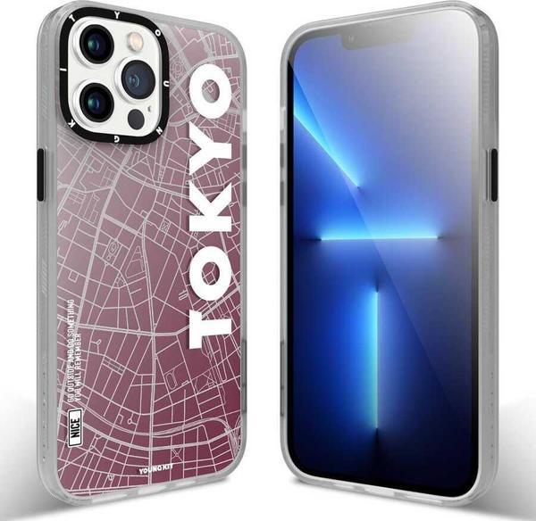 YoungKit Apple iPhone 13 Pro Kılıf Baskılı Desenli World Trip Serisi Kapak - Image 1