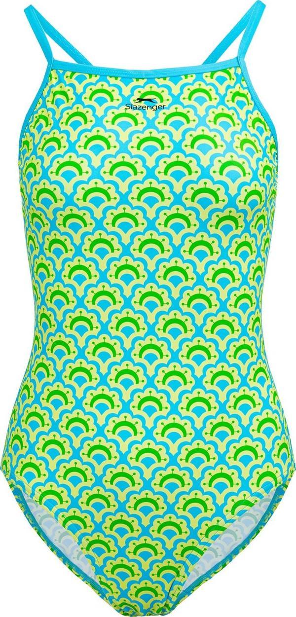 Slazenger Tie Back Ld43 Kadın Mayo Yeşil / Sarı - Image 1