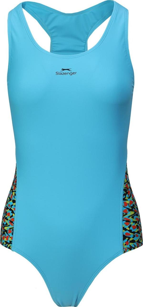 Slazenger SPL RacerBack Ld43 Kadın Mayo Mavi / Siyah - Image 1