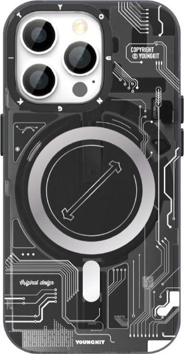 YoungKit iPhone 14 Pro Uyumlu Kılıf Magsafe Şarj Özellikli Technology Serisi Kapak - Image 1