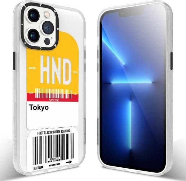 YoungKit Apple iPhone 13 Pro Max Kılıf Baskılı Desenli Any Time Trip Serisi Kapak - Image 1