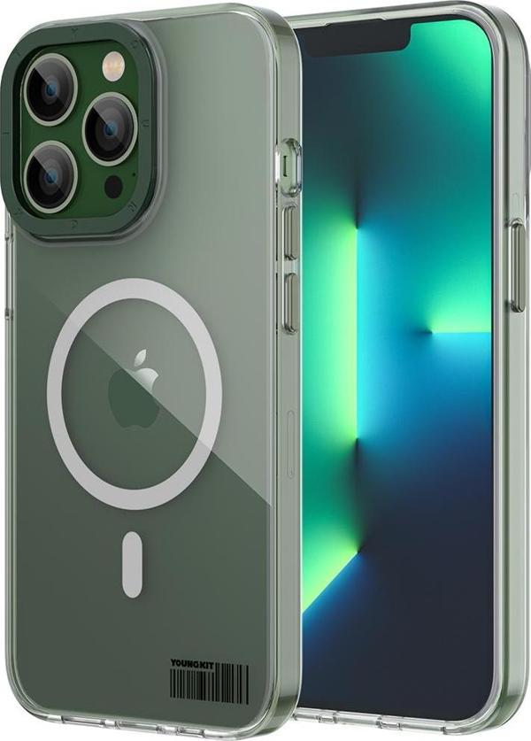 YoungKit iPhone 13 Pro Uyumlu Kılıf Magsafe Şarj Özellikli Coloured Glaze Serisi Kapak - Image 1