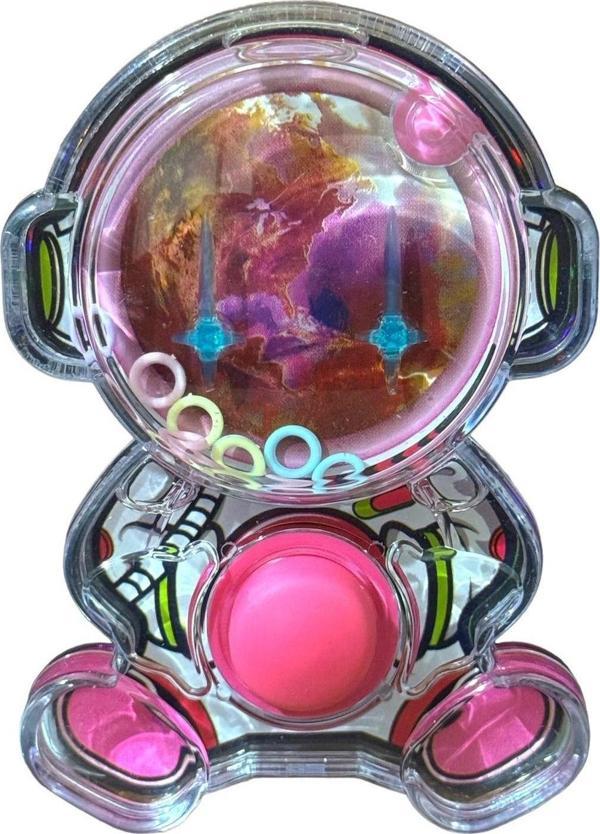 Su Atarisi Suda Halka Geçirme Oyunu ASTRONOT Şeklinde PEMBE - Image 1