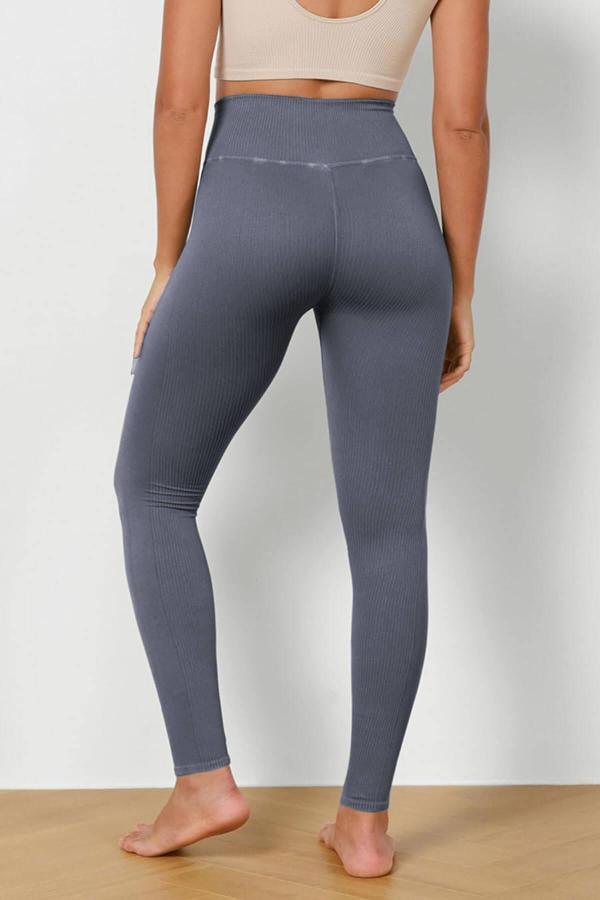 Kadın Yüksek Bel Fitilli Esnek Spor Tayt 4117 - Image 1