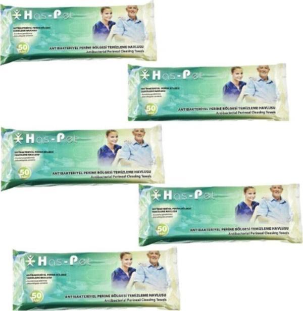 Has-Pet Antibakteriyel Perine Bölge Temizleme Havlusu 30X32Cm Xl(Büyük) Boy (50 Li 5 Paket) - Image 1