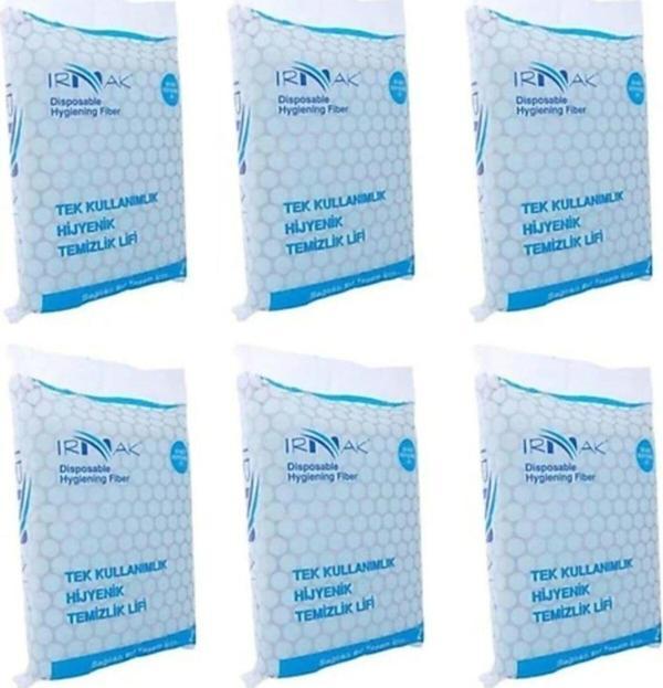 Irmak Şampuanlı Hasta Vücut Yıkama Lifi 6 Paket 120Adet - Image 1