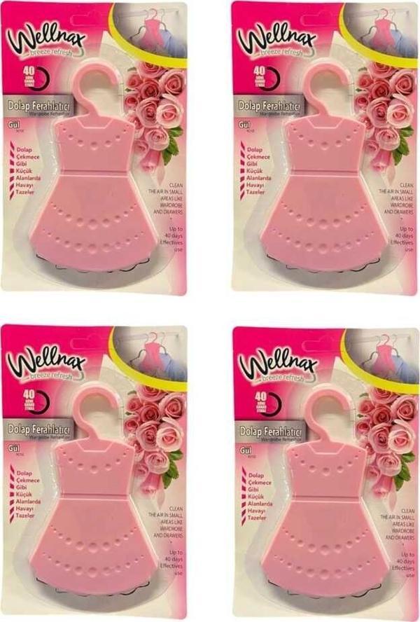 Wellnax Breeze Refresh Gardırop Dolap Ve Çekmece Ferahlatıcı Gül Bahçesi Kokusu X4 - Image 1