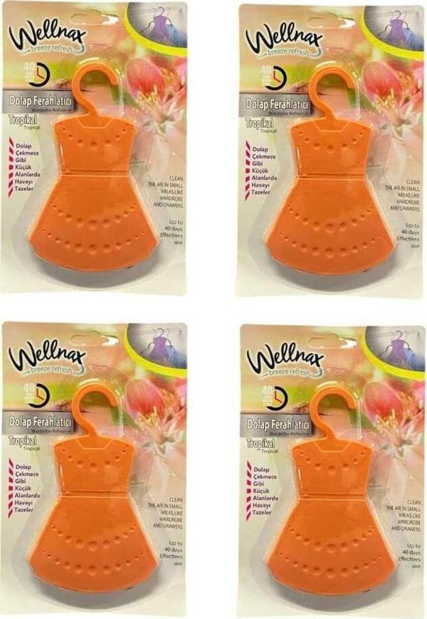 Wellnax Breeze Refresh Gardırop Dolap Ve Çekmece Ferahlatıcı Tropikal Ormanlar Kokusu X4 - Image 1