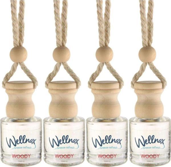 Wellnax Breeze Refresh Oto 8Ml Cam Şişe Araç Ferahlatıcı Woody Kokulu X4 - Image 1