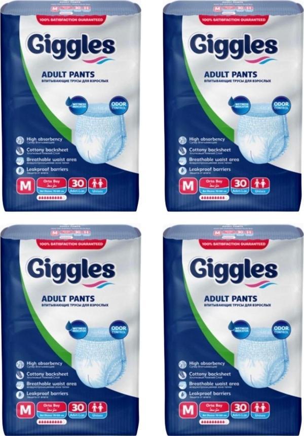 giggles Külotlu Yetişkin Hasta Bezi Orta Boy M Beden 30 Lu X 4 Adet - Image 1