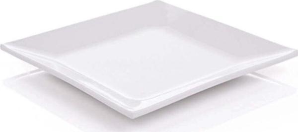 GMB Beyaz Termoset Kırılmaz Kare Servis Tabağı 21 Cm - Image 1