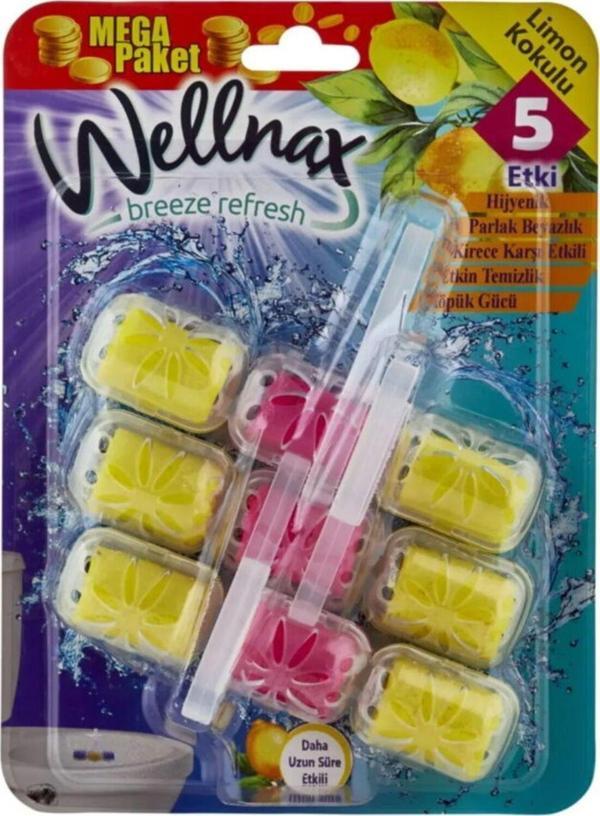 Wellnax Breeze Refresh Wc Klozet Blok Limon Ferahlığı 3'Lü Mega Paket - Wc Klozet Bloğu Limon Kokulu 3'Lü Mega Paket X1 - Image 1
