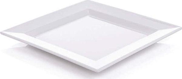 GMB Termoset Kırılmaz-21 Cm Quadro Servis Tabağı 18 Adet - Image 1