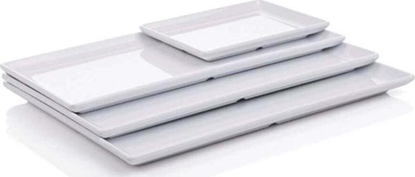 GMB Termoset Kırılmaz-Elegant Baton Tabak 3-21X35 Cm 12 Adet - Image 1