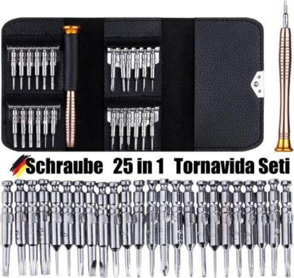 Schraube 25 In 1 Mini Saatçi Tornavida Seti - Apple,Macbook,Cep Telefonu,Tablet,Laptop Tornavidası - Image 1
