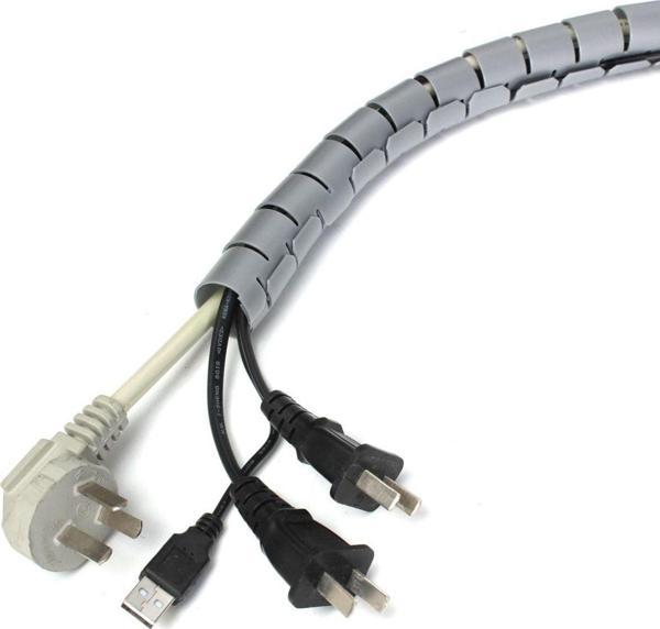 Cetex Ø25 Kablo Koruyucu Ve Düzenleyici Spiral (1Mt) (Gri)  - Image 1