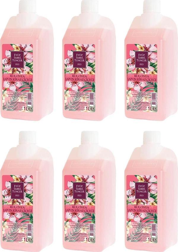 Eyüp Sabri Tuncer Japon Kiraz Çiçeği Kolonyası Yedek Şişe 1 lt x 6 Adet - Image 1