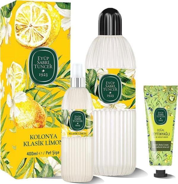 Eyüp Sabri Tuncer Klasik Limon Kolonyası 400 ml, 150 ml ve El Kremi - Image 1
