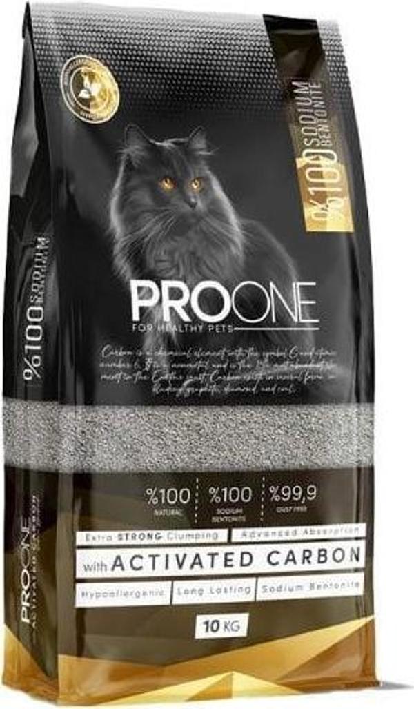 Pro One Hypoallergenic Aktif Karbonlu İnce Taneli Sodyum Bentonit Kedi Kumu 10 Kg - Image 1