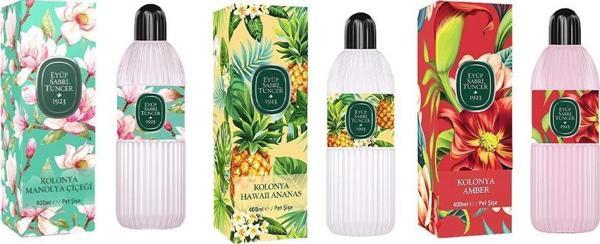Eyüp Sabri Tuncer Kolonya Manolya Çiçeği, Hawaii Ananas ve Amber Pet Şişe 400 ML - Image 1