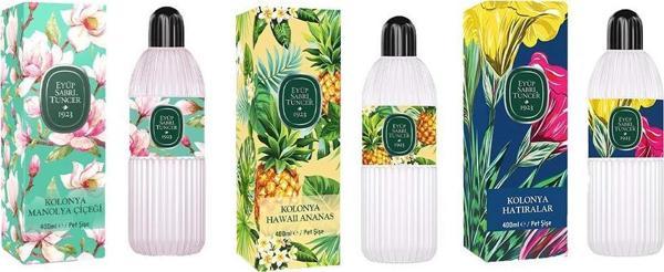 Eyüp Sabri Tuncer Kolonya Manolya Çiçeği, Hawaii Ananas ve Hatıralar Pet Şişe 400 ML - Image 1