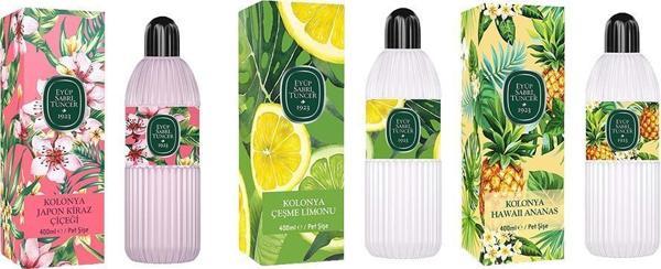 Eyüp Sabri Tuncer Kolonya Japon Kiraz Çiçeği, Çeşme Limonu ve Hawaii Ananas Pet Şişe 400 ML - Image 1