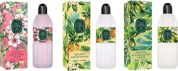 Eyüp Sabri Tuncer Kolonya Japon Kiraz Çiçeği, Hawaii Ananas ve Ayvalık Zeytin Çiçeği Pet Şişe 400 ML - Image 1
