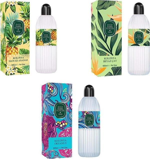 Eyüp Sabri Tuncer Kolonya Okyanus, Hawaii Ananas ve Beyaz Çay Pet Şişe 400 ml - Image 1