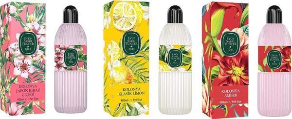 Eyüp Sabri Tuncer Kolonya Japon Kiraz Çiçeği, Klasik Limon ve Amber Pet Şişe 400 ML - Image 1