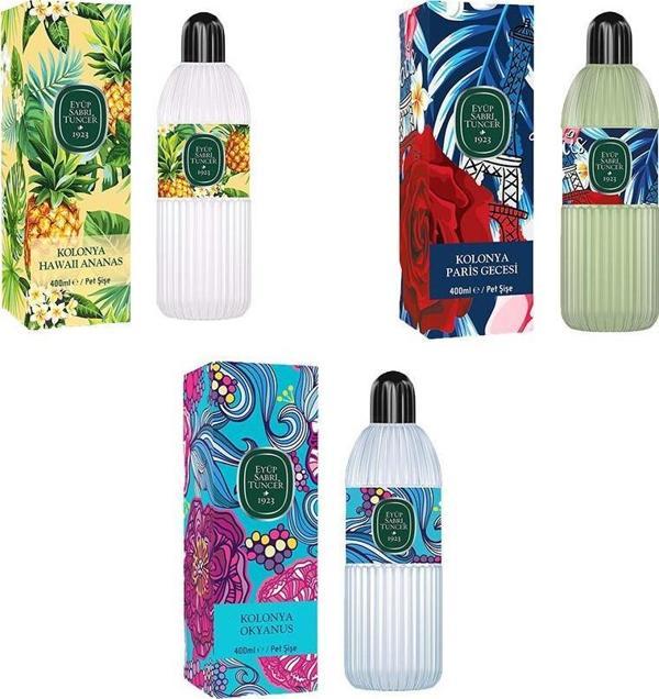 Eyüp Sabri Tuncer Kolonya Okyanus, Hawaii Ananas ve Paris Gecesi Pet Şişe 400 ml - Image 1
