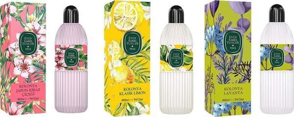 Eyüp Sabri Tuncer Kolonya Japon Kiraz Çiçeği, Klasik Limon ve Lavanta Pet Şişe 400 ML - Image 1