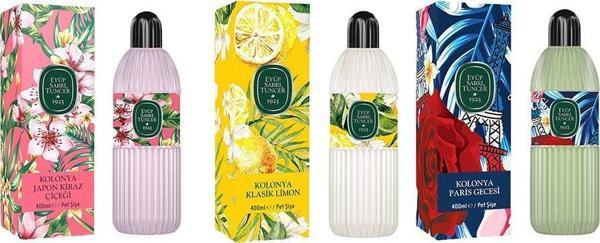 Eyüp Sabri Tuncer Kolonya Japon Kiraz Çiçeği, Klasik Limon ve Paris Gecesi Pet Şişe 400 ML - Image 1