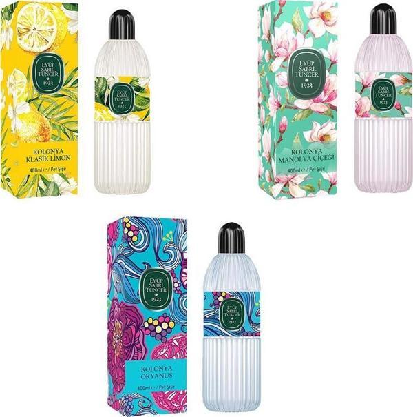 Eyüp Sabri Tuncer Kolonya Okyanus, Klasik Limon ve Manolya Çiçeği Pet Şişe 400 ml - Image 1