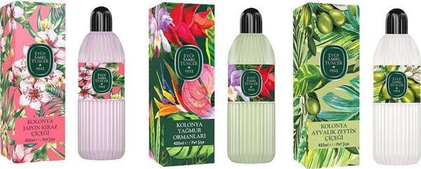 Eyüp Sabri Tuncer Kolonya Japon Kiraz Çiçeği, Yağmur Ormanları ve Ayvalık Zeytin Ağacı Pet Şişe 400 ML - Image 1