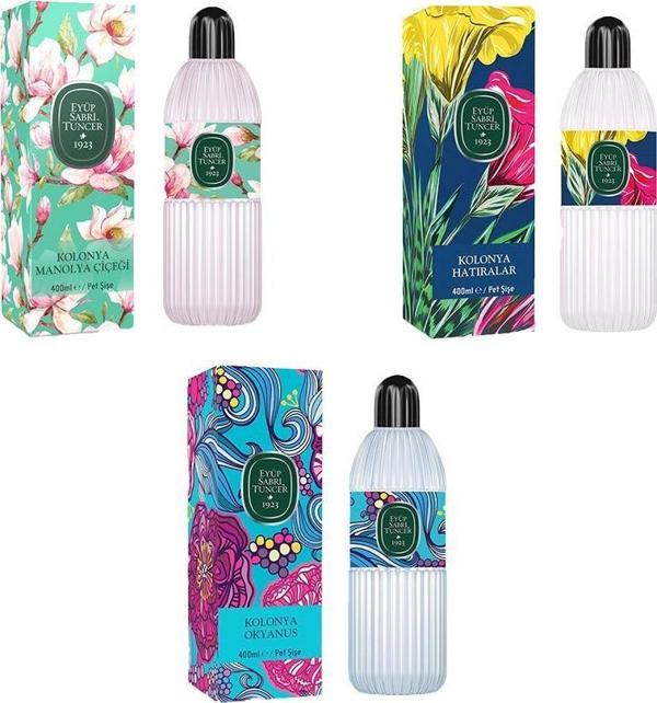 Eyüp Sabri Tuncer Kolonya Okyanus, Manolya Çiçeği ve Hatıralar Pet Şişe 400 ml - Image 1