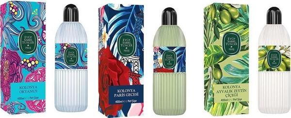 Eyüp Sabri Tuncer Kolonya Okyanus, Paris Gecesi ve Ayvalık Zeytin Çiçeği Pet Şişe 400 ml - Image 1