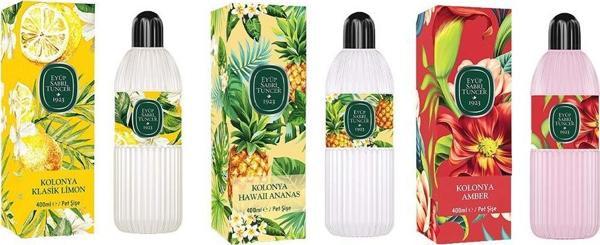 Eyüp Sabri Tuncer Kolonya Klasik Limon, Hawaii Ananas ve Amber Pet Şişe 400 ml - Image 1