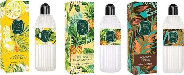 Eyüp Sabri Tuncer Kolonya Klasik Limon, Hawaii Ananas ve Tütün Pet Şişe 400 ml - Image 1