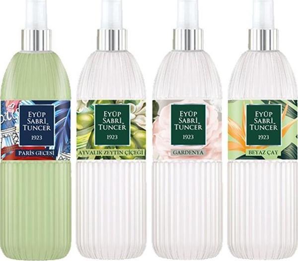 Eyüp Sabri Tuncer Kolonya Seti, Paris Gecesi, Gardenya, Beyaz Çay, Ayvalık Zeytin Çiçeği 150 ml - Image 1
