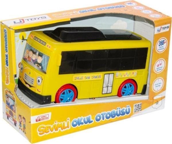 150003 Çarp Dön Sesli Okul Otobüsü Sarı/Kırmızı - Image 1