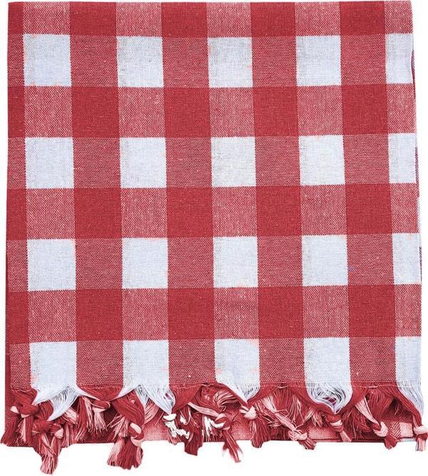 150x150 Cm Kareli Yer Sofra Bezi Piknik Masa Örtüsü Saçaklı - Image 1