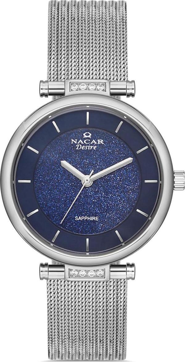 SAFİR CAM GÜMÜŞ KADIN KOL SAATİ NC33-398078-ALMS - Image 1