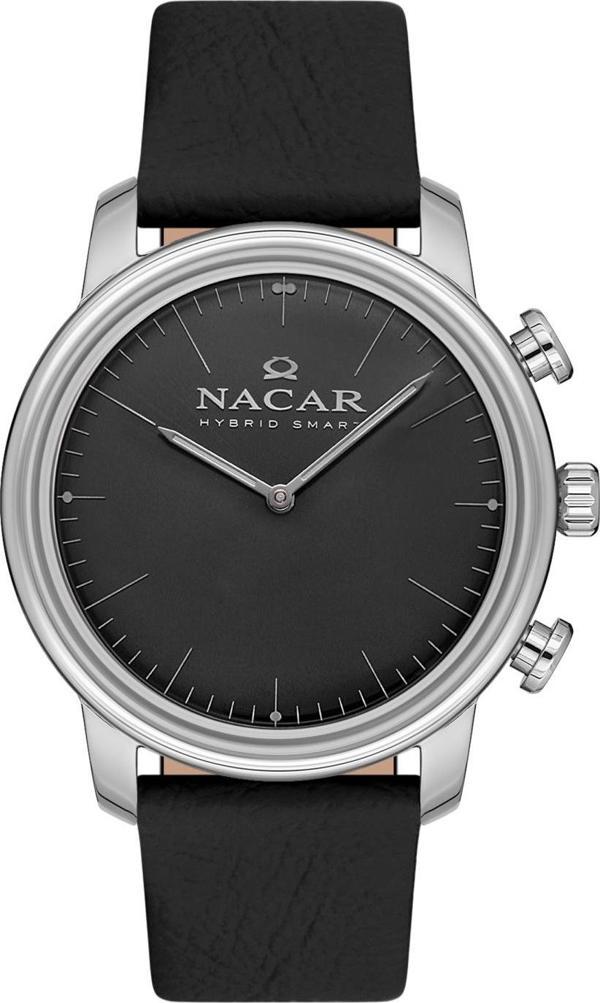 Nacar NS01-1946605-ABL1 Siyah Hakiki Deri UNISEX Kol Saati - Image 1