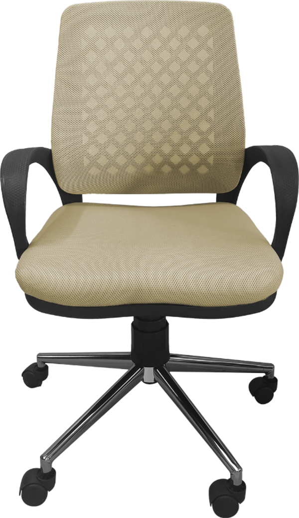 Porziyon Comfy Ofis Büro Öğrenci Çalışma Koltuğu Sandalyesi Krom Ayaklı Cappuccino - Image 1