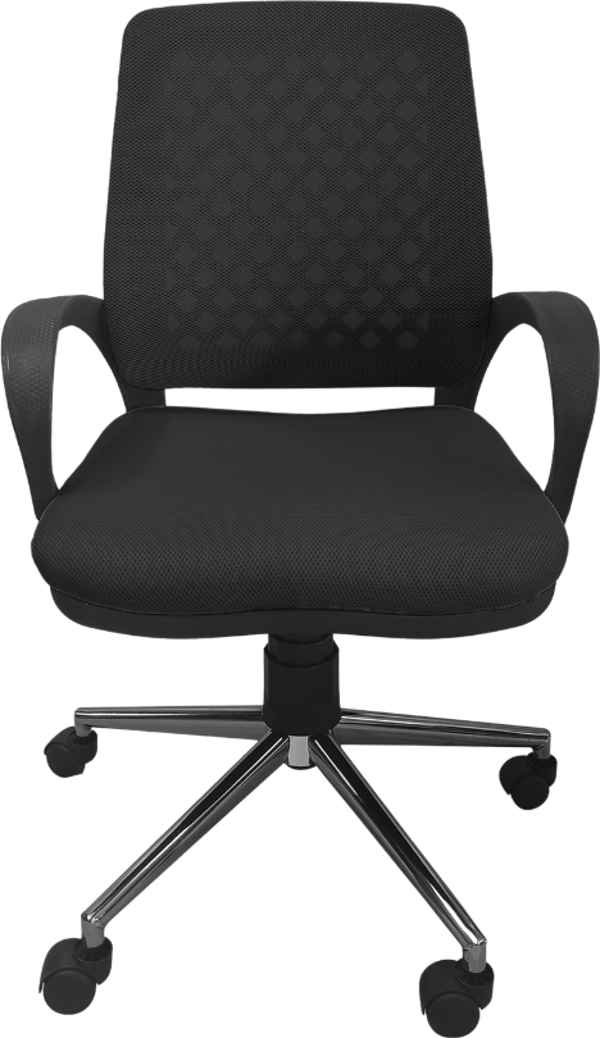 Porziyon Comfy Ofis Büro Öğrenci Çalışma Koltuğu Sandalyesi Krom Ayaklı Siyah - Image 1