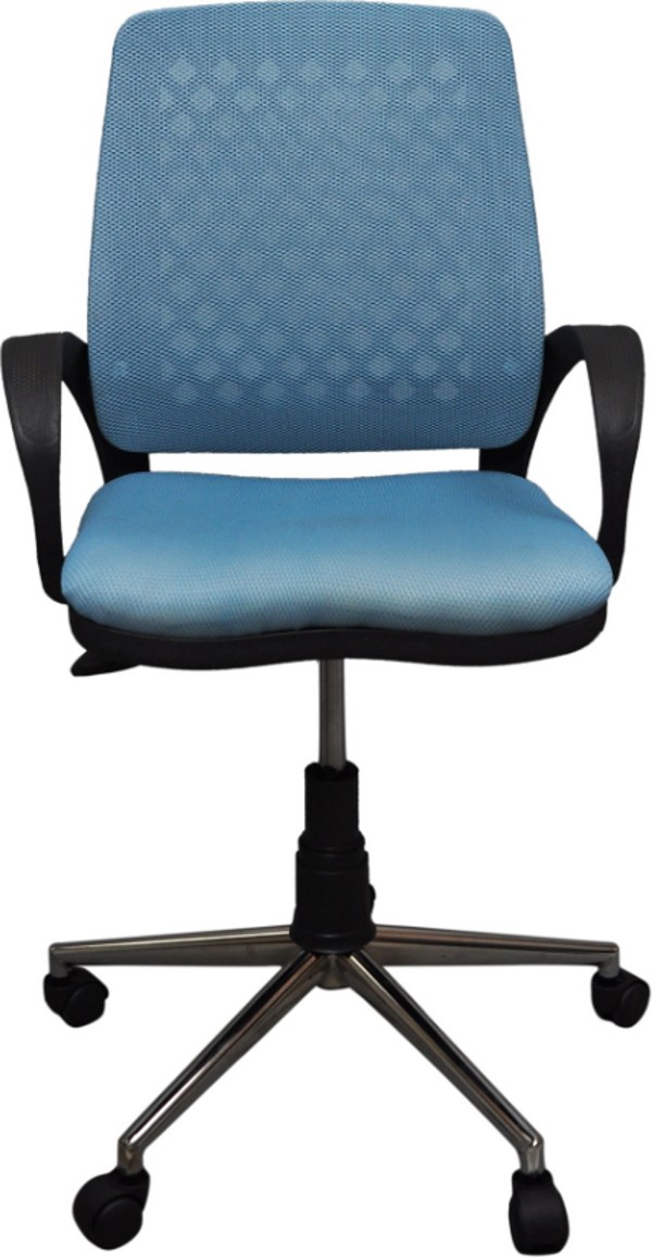 Porziyon Comfy Ofis Büro Öğrenci Çalışma Koltuğu Sandalyesi Krom Ayaklı Turkuaz - Image 1