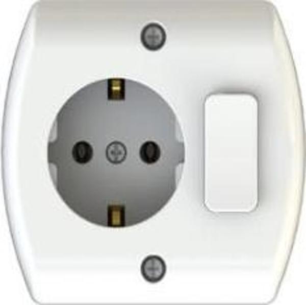 Ne-Ad Beyaz Sıva Altı Anahtarlı Topraklı Mobilya Priz - Image 1