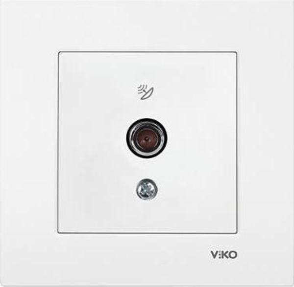 Viko Karre Beyaz Sıva Altı F Konnektör Uydu Priz - Image 1