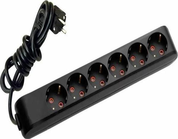 Viko Multi-Let 6 Li Siyah Çocuk Korumalı Grup Priz 5 Mt - Image 1